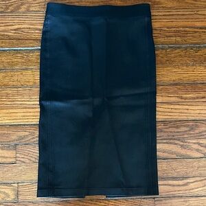 Helmut Lang Black Leather Pencil Skirt